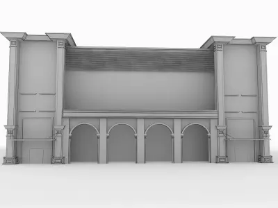  Arch Industrial Building a209 3D model