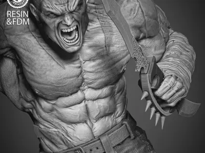 Wicked Marvel Drax Bust 3D print model
