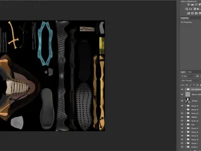 Unisex Sneakers Low-poly 3D model