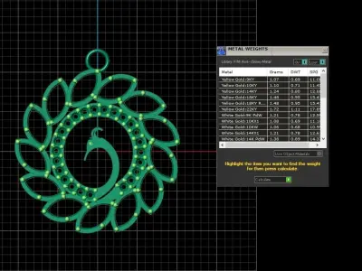 Peacock pendant Free 3D print model