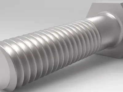 Hexagon Head Bolt - M8 - Mesh And FBX 3D print model