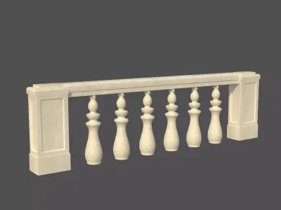 Classic Hand Rail 3D model