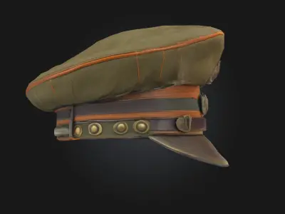 Officers Emblem Cap  Symbol of Authority and Honor 3D model