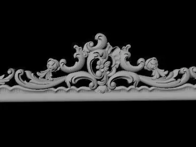 Central decor ornament for furniture 3D model 950