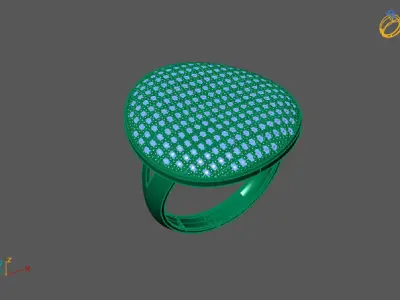 STL 3DM Print Ready Women Diamond Ring Lightweight Printable  3D print model 101