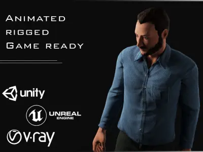 Male Character - James Low-poly 3D model