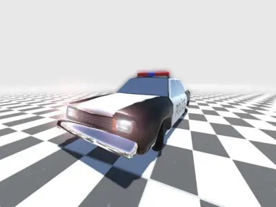 Police Car Low-poly  Low-poly 3D model