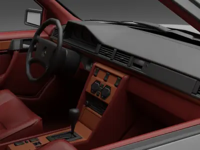 Mercedes benz w124  Low-poly 3D model