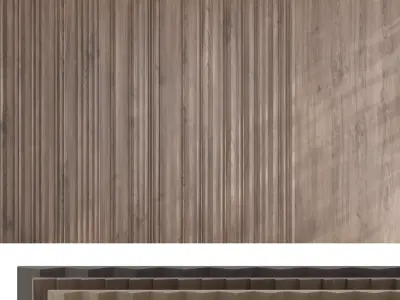 Wood panel set v05 3D model