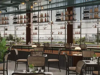 Restaurant Interior Design 3D model