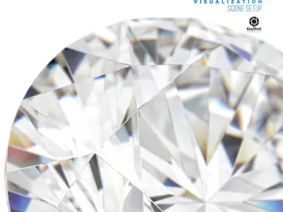 KeyShot Scene Setup For Jewelry Diamonds Renderings 3D model