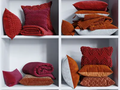 Colorful Cozy Pillows collection 3D model