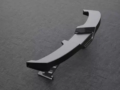 Spoiler technical carbon industrial 3D model