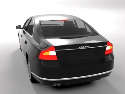 VOLVO S80 LOWPOLY Low-poly 3D model