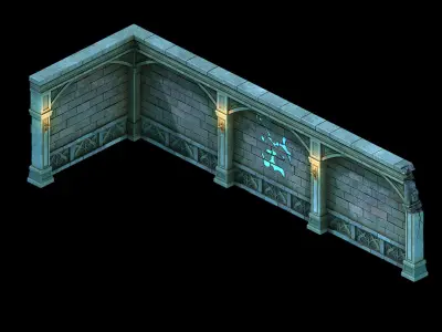 Game Palace - Earth Palace Wall 02 3D model