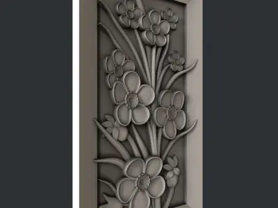 3d STL models for CNC router flower 3D model