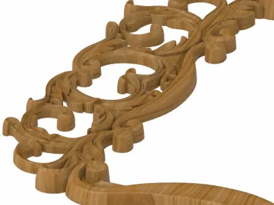 Carved picture frame STL 3D model 105