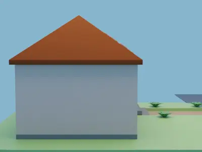 Collection houses house on hill 3D model