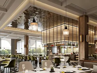 Restaurant Interior Design 3D model