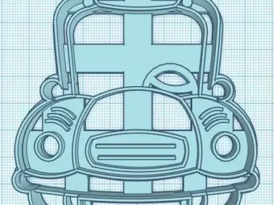 Old Car Cookie Cutter Model 2 3D print model