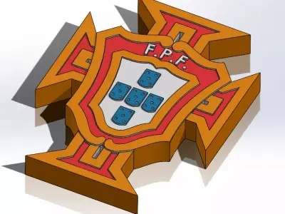 Portuguese National Football Team Emblem 3D print model