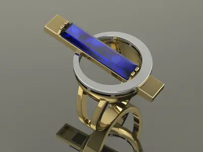 Elegant ring Gold 3D print model purchase