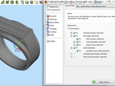 092 - Gents Ring - Fancy Ring for men 3D print model