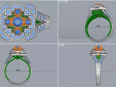ring woman  3D print model 140