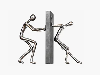 Metal art sculptures 01 3D model