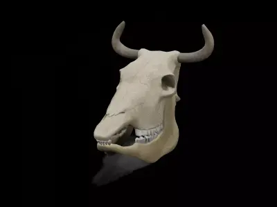 Cow low poly game ready  3D model Low-poly 3D model