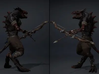 Mist Archer Damaged Low-poly 3D model