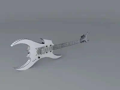 Scary looking guitar Free 3D model