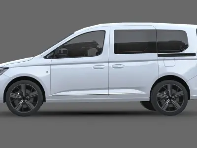 Volkswagen Caddy 2021 Low-poly 3D model