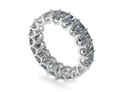 Eternity emerald diamond ring 3dmodel 3d print model 3D print model