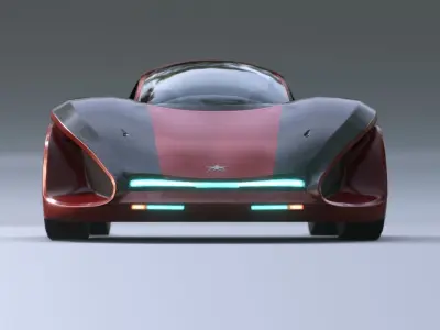 3Dpro CAR scifi 9 Low-poly 3D model