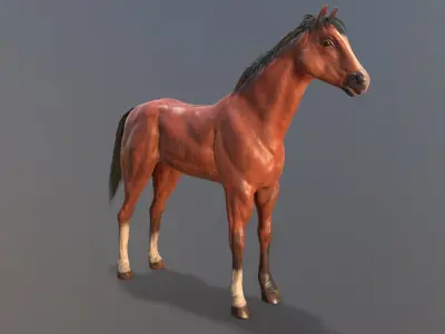 Game Horse Low-poly 3D model