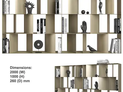 Nautilus Cattelan Italia Bookcases 3D model