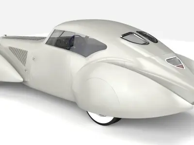 Delage D8 120 S Pourtout Aero Coupe 3D model