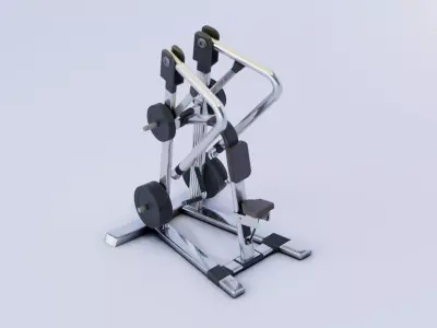 Seated Row Machine Low-poly 3D model purchase