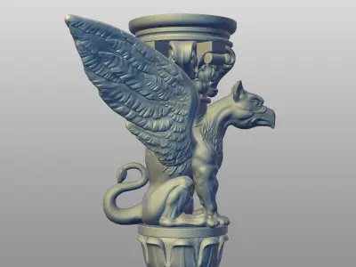 Sculpture of Griffon 3D print model