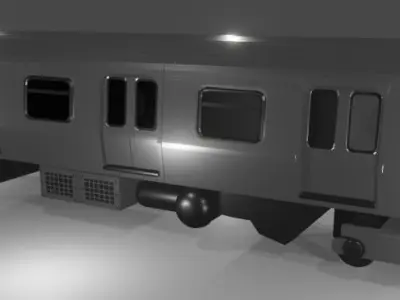 New York Train Subway Low-poly 3D model