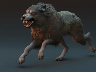 Wolf Rigged 3D model