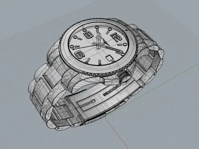 Watch Longines Hydroconquest 3D model 3D print model