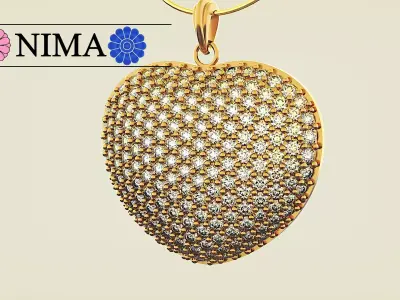 Heart of Gold Pendant Free 3D print model