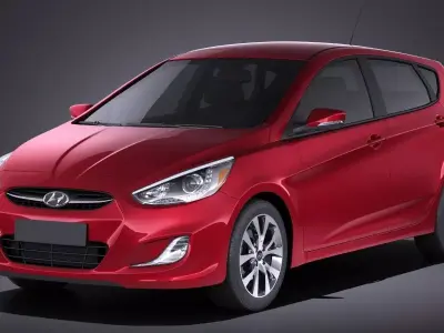 Hyundai Accent Hatchback 5-door 2017  VRAY 3D model