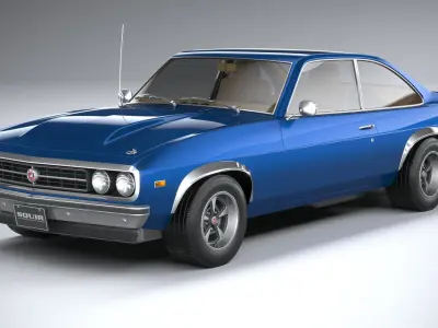 Generic Coupe 1978 with interior 3D model