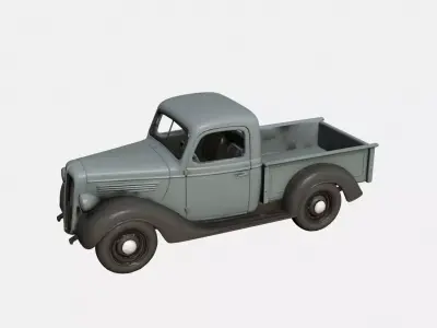 1935 Vintage Pickup Truck Model Early Classic Utility Vehicle 3D model