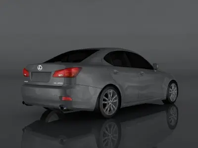 Lexus IS350 Low-poly 3D model