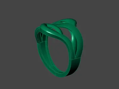 Plain Ring Women Ready STL 3DM Models Womens Rings 3D models 3D print model 61