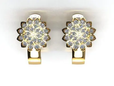 earrings jewelry 3D print model